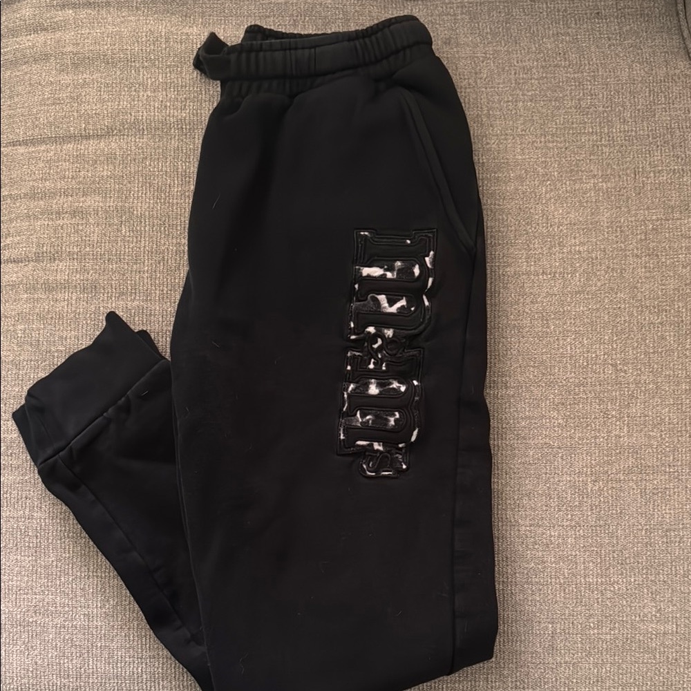 M&M'S Black Sweatpants with Metallic Design
